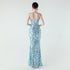 Graceful Sequin Embellished Mesh Mermaid Maxi Dress